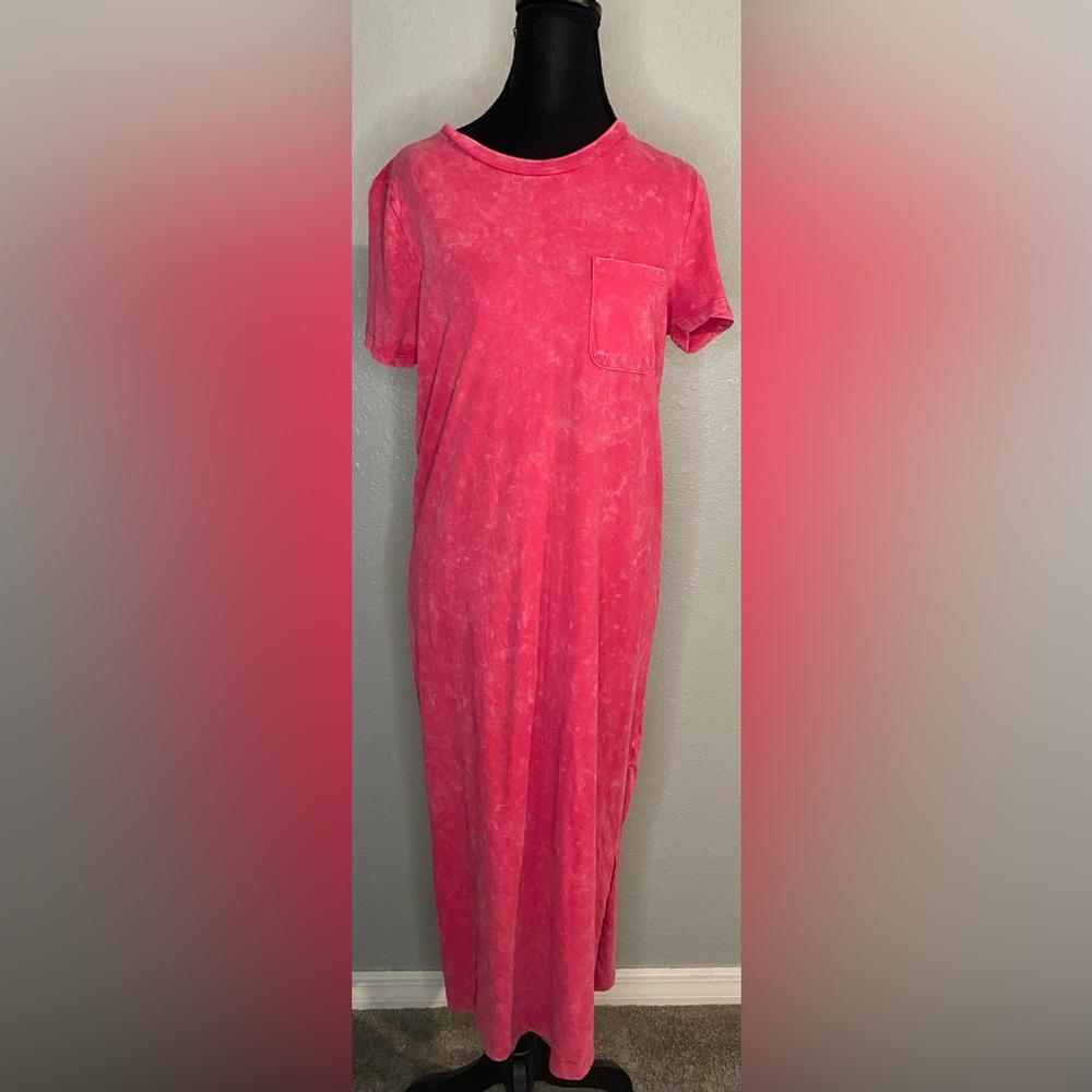 Casual Pink T-Shirt Dress